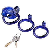 Пояс верности для мужчин в форме рыбки Resin Chastity Device Blue Bdsm4u TP, код: 8367734