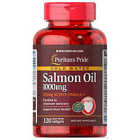 Жир лосося Puritan's Pride Salmon Oil 1000 mg 120 Softgels MP, код: 7518891