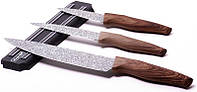 Набор 3 кухонные ножи Oryen-48 на магнитной планке Kamille DP38247 EV, код: 8239699