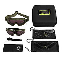Защитные очки и маска 2 в 1 тактические Oakley Si Ballistic M Frame олива FE, код: 8447048