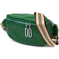 Женская сумка через плечо из натуральной кожи 22124 Vintage Зеленая UM, код: 8398393