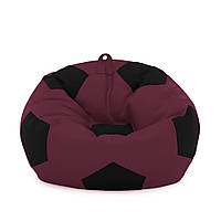 Кресло мешок Мяч Оксфорд 100см Студия Комфорта размер Стандарт Бордовый + Черный PI, код: 6498880