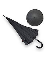 Зонт-трость мужской полуавтомат Eso Fecske SW1669 16 спиц Черный z113-2024