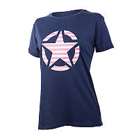 Женская Футболка JEEP T-SHIRT OVERSIZE STAR Striped Print Turn Синий XL (O102613-A184 XL) z113-2024