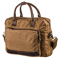 Текстильная сумка для ноутбука легкая Vintage 20118 Коричневая OM, код: 2295655