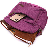 Жіночий рюкзак із текстилю Vintage 22243 Фіолетовий SC, код: 8324027, фото 6
