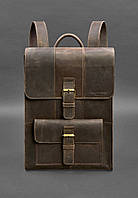 Шкіряний рюкзак Brit темно-коричневий Crazy Horse BlankNote SC, код: 8132716