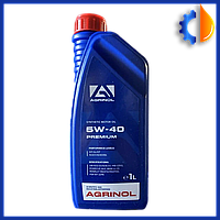 Универсальное масло моторное 5W-40 SL/CF Агринол 1л, синтетическое моторное масло дизельное для легкового авто 1