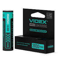 Акумулятор із захистом Videx 18650-P Li-Ion 3000 mAh SC, код: 7599070