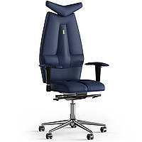 Кресло KULIK SYSTEM JET Экокожа с подголовником без строчки Темно-синий (3-901-BS-MC-0213) CP, код: 1689679