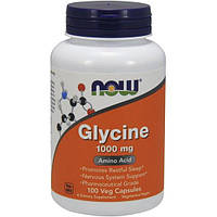 Глицин NOW Foods Glycine 1000 mg 100 Veg Caps UD, код: 7518381