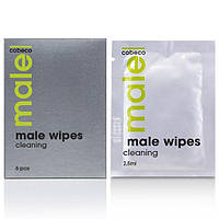 Очисні серветки для чоловіків Cobeco Male Wipes Cleaning 6 шт. по 2.5 мл FG, код: 7538330