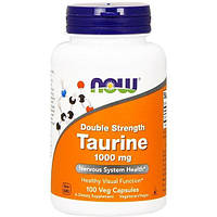 Таурин NOW Foods Taurine, Double Strength 1000 mg 100 Veg Caps NF0142 EM, код: 7518585