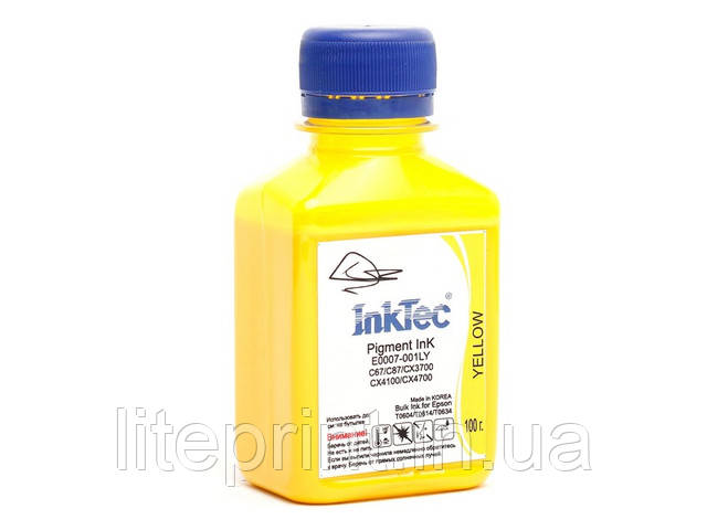 Чорнило для принтера Epson пігментне InkTec — E0007, Yellow, 100 г