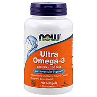 Ультра Омега-3 Now Foods Ultra Omega-3 90 желатинових капсул (NF1661) EV, код: 1826718