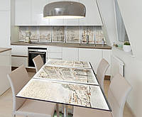 Наклейка 3Д виниловая на стол Zatarga «Окно в Венецию» 650х1200 мм для домов, квартир, столов SX, код: 6441051
