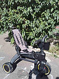 Складаний велосипед з батьківською ручкою, біговел, штовхач, коляска 5в1 YOYA Сірий SC, код: 6659116, фото 7
