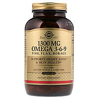 Omega 3-6-9 Solgar 1300 мг 120 гелевых капсул TN, код: 7701343