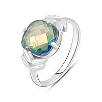 Серебряное кольцо SilverBreeze с мистик топазом 3ct (2121954) 17.5 MP, код: 8069579