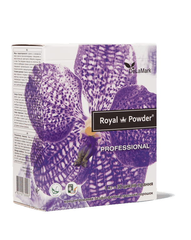 Пральний порошок DeLaMark Royal Powder Professional 1 кг SC, код: 8236904