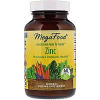 Цинк, Zinc, MegaFood, 60 таблеток FE, код: 2337656