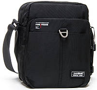 Мужская сумка тканевая через плечо Lanpad 4206 Черная UM, код: 8327307