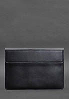 Кожаный чехол-конверт на магнитах для MacBook 14 Темно-синий BlankNote UD, код: 8131892