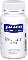 Мелатонин, Pure Encapsulations, 3 мг, 60 капсул (30473) PR, код: 1535910