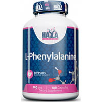 Фенилаланин Haya Labs L-Phenylalanine 500 mg 100 Caps TN, код: 8260529