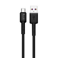 Кабель Avantis AC-85t Silicone USB Type-C- черный EM, код: 8330390