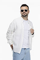 Рубашка однотонная мужская Breezy 23201101 S Белый (2000989739319) CS, код: 8126259