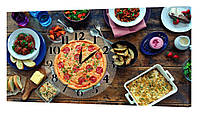 Настенные часы ProfART на холсте 30 x 53 см Пицца (08_S) EV, код: 1225261