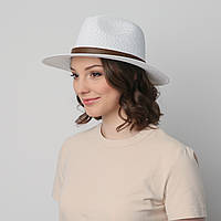 Шляпа LuckyLOOK унисекс федора 469-410 One size Белый FE, код: 7440111