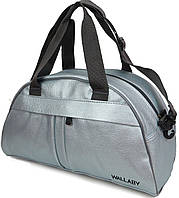Спортивна сумка для фітнесу зі шкірозамінника Wallaby 313 16 л Сріблястий SC, код: 8293278