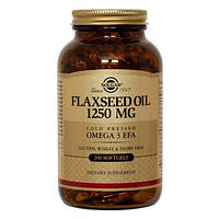 Льняное масло Solgar Flaxseed Oil 1250 mg 100 Softgels OM, код: 7519107