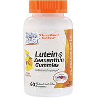 Лютеин Doctor's Best Lutein Zeaxanthin Gummies 60 Gummies Mango Madness DRB-00512 SX, код: 7846684