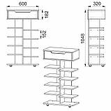 Тумба для взуття ТО-15 Компаніт Бук (60х32х104,8 см) SC, код: 2619514, фото 2