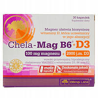 Витаминно-минеральный комплекс для спорта Olimp Nutrition Chela-Mag B6+D3 30 Caps PR, код: 7618251