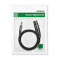 Мікрофонний кабель Ugreen AV182 XLR Male to Mini Jack AUX Microphone Cable 2 м Чорний PI, код: 7580385