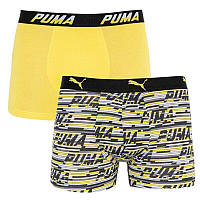 Трусы-боксеры Puma Logo AOP Boxer M 2 пары yellow gray (501003001-020) EM, код: 2467403