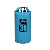 Водонепроницаемый рюкзак гермомешок с шлейкой на плечо Ocean Pack 30 л Blue (5788544) PM, код: 1925539
