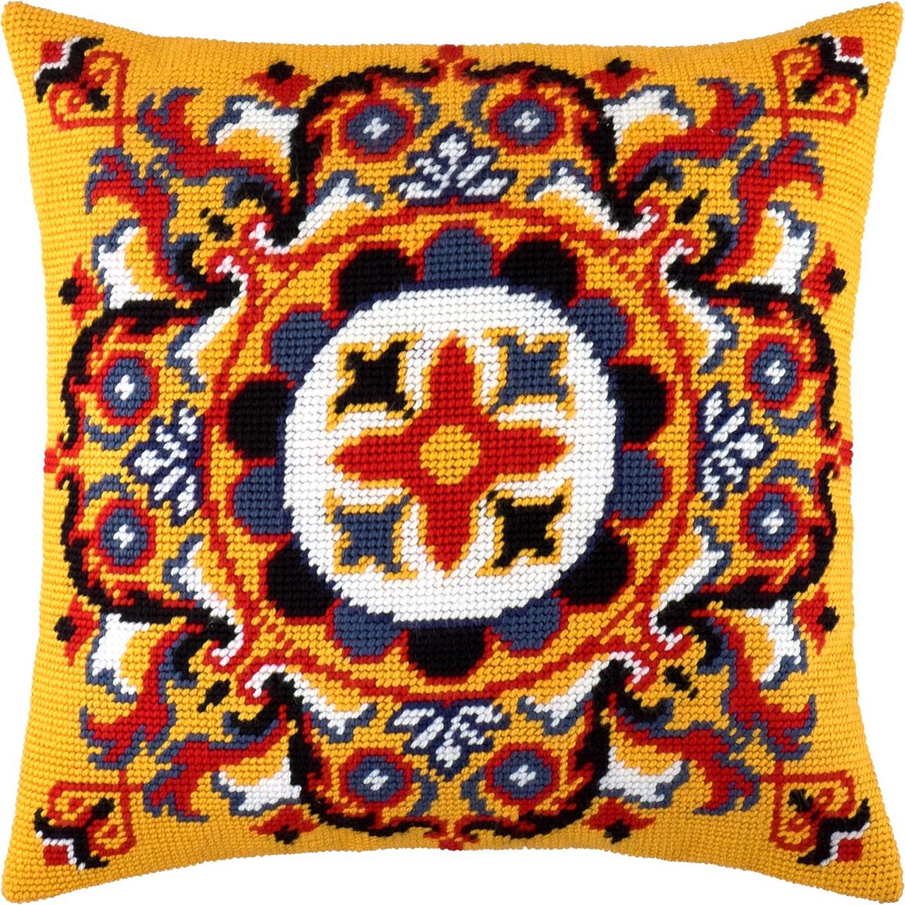 Набір для вишивання декоративної подушки Чарівниця Персидська розетка 40×40 см V-142 SC, код: 7243096