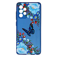 Чохол Emy Ultra-thin Shine with Frame для Samsung A525 Galaxy A52 (2021) Blue Butterfly MY, код: 7010640