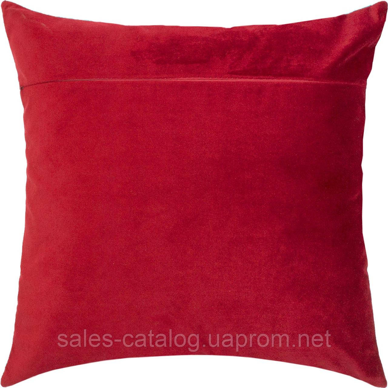 Зворот на вишиту подушку Чарівниця червоне вино (оксамит) 40×40 см VB-319 SC, код: 7243337