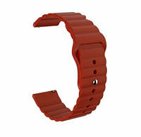 Ремешок силиконовый BeWatch 22мм универсальный для часов LineS Темно-Красный OB, код: 2470648