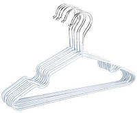 Набор вешалок для одежды металлических с силиконовым покрытием Qinsu Hanger 10 шт 0855 белый OB, код: 8325592