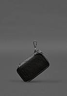 Кожаный чехол для автомобильного ключа черный Saffiano BlankNote EM, код: 8321801
