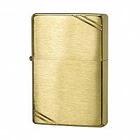 Зажигалка ZIPPO Vintage Brushed Brass Gold (240) EV, код: 119020