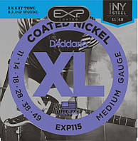 Струны для электрогитары D'Addario EXP115 Blues Jazz Rock Electric Guitar Strings 11 49 PS, код: 6556003