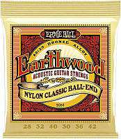 Струны для классической гитары Ernie Ball 2069 Earthwood Folk Nylon Ball End Clear and Gold GR, код: 6555352